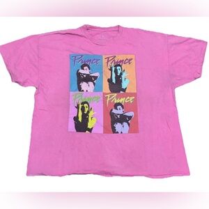 Prince multi-panel graphic unisex Size XL T-shirt Pink